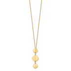 Leslie's 14K Polished Fancy Dangle Pendant Plus 2in ext. Necklace - Image 2