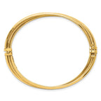 Leslie's 14K Polished and Textured Hinged Bangle - Image 2