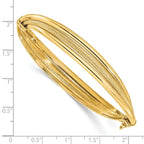 Leslie's 14K Polished and Textured Hinged Bangle - Image 3