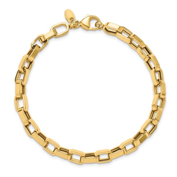 14K Polished Fancy Link Bracelet - Image 4