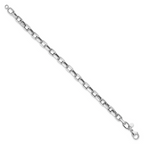 14K White Gold Polished Fancy Link Bracelet - Image 2