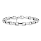 14K White Gold Polished Fancy Link Bracelet - Image 3