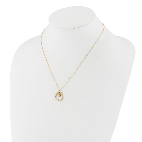 Leslie's 14K Polished Heart Pendant Necklace - Image 3