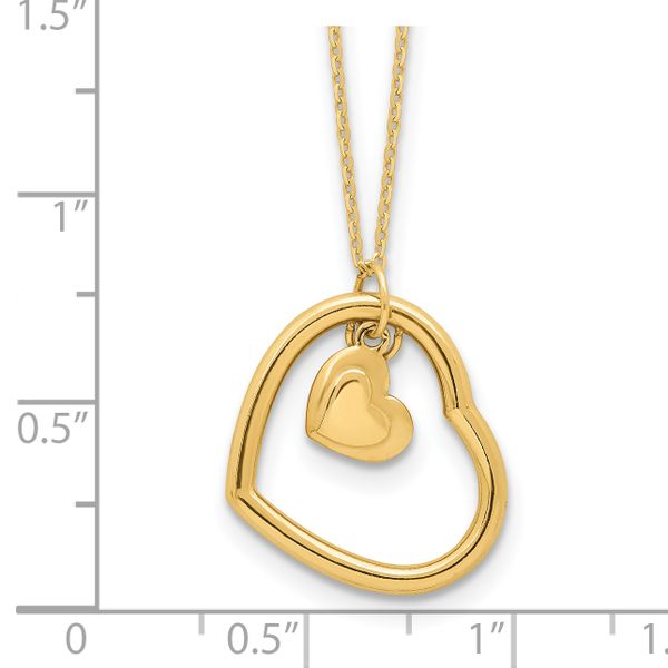 Leslie's 14K Polished Heart Pendant Necklace - Image 4
