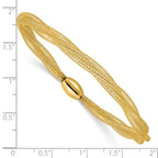 Leslie's 14K Mesh Twist Slip-on Stretch Bracelet - Image 3
