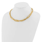 Leslie's 14K Mesh Diamond-cut 4-strand Wave Necklace - Image 3