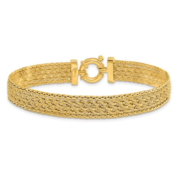 Leslie's 14K Polished and D/C Fancy Woven Bracelet - Image 3