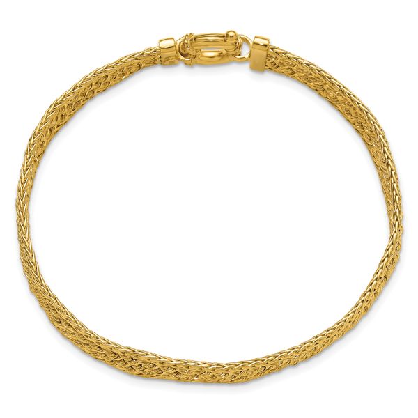 Leslie's 14K Polished and D/C Fancy Woven Bracelet - Image 4