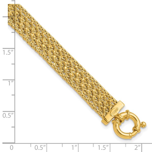 Leslie's 14K Polished and D/C Fancy Woven Bracelet - Image 5