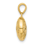Leslie's 14K w/Rhodium Polished and Diamond-cut Pendant - Image 2
