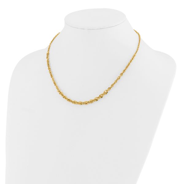 Leslie's 14k Polished and D/C Fancy Link Graduated 18in Necklace - Image 3