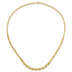 Leslie's 14k Polished and D/C Fancy Link Graduated 18in Necklace - Image 4