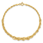 Leslie's 14k Polished and D/C Fancy Link Graduated 7.5in Bracelet - Image 4