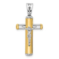 Leslie's 14K Two-tone Polished Crucifix Pendant