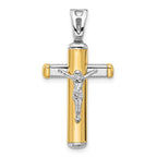 Leslie's 14K Two-tone Polished Crucifix Pendant
