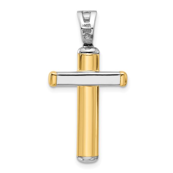 Leslie's 14K Two-tone Polished Crucifix Pendant - Image 3
