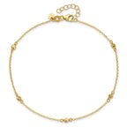 Leslie's 14k Polished D/C 9in Plus 1in ext. Anklet - Image 3