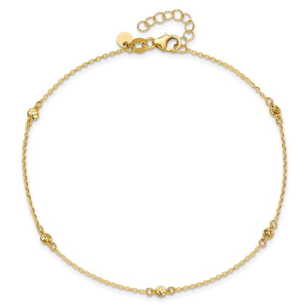 Leslie's 14k Polished D/C 9in Plus 1in ext. Anklet - Image 3
