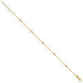 Leslie's 14k Polished D/C 9in Plus 1in ext. Anklet