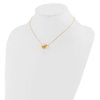 Leslie's 14K Polished and Brushed Double Circle 16in with 2in ext Necklace - Image 3