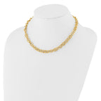 Leslie's 14K Polished and Satin Fancy Circle Link Necklace - Image 3