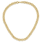 Leslie's 14K Polished and Satin Fancy Circle Link Necklace - Image 4