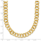 Leslie's 14K Polished and Satin Fancy Circle Link Necklace - Image 5