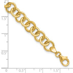 Leslie's 14K Polished and Satin Fancy Circle Link Bracelet - Image 5
