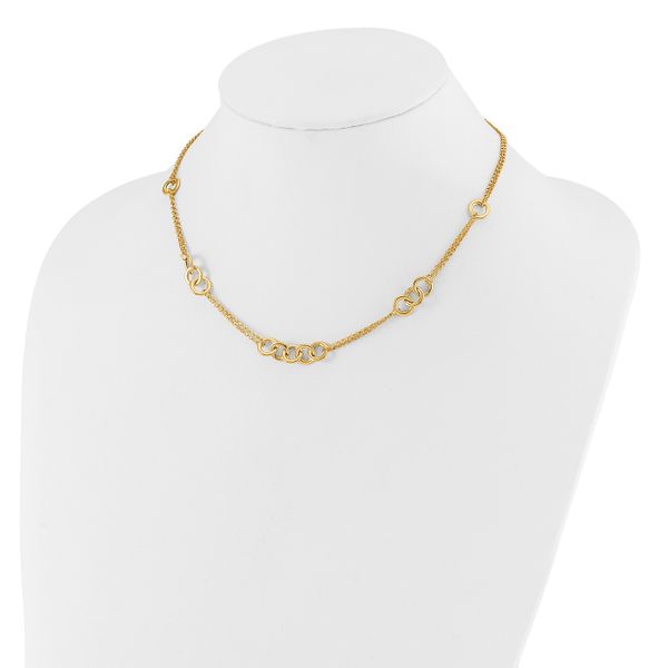 Leslie's 14K Polished 2-strand with Circles Necklace - Image 3