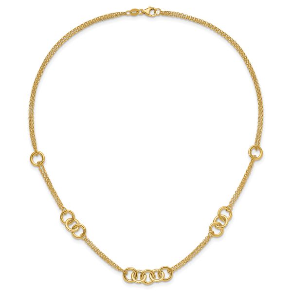 Leslie's 14K Polished 2-strand with Circles Necklace - Image 4