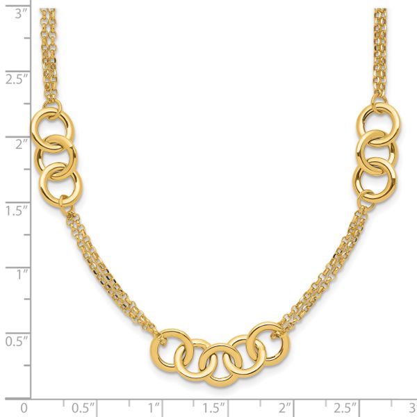 Leslie's 14K Polished 2-strand with Circles Necklace - Image 5