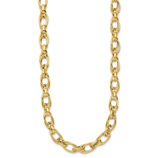 Leslie's 14K Polished Fancy Oval Link Necklace - Image 2