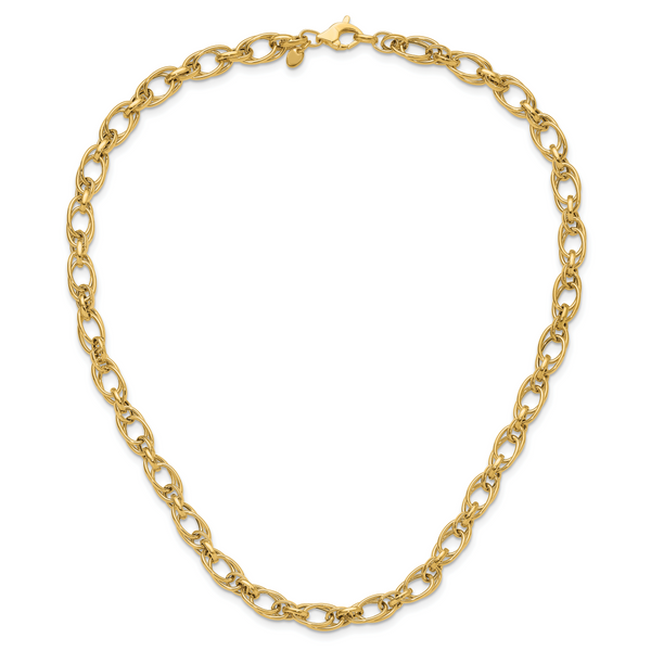 Leslie's 14K Polished Fancy Oval Link Necklace - Image 4
