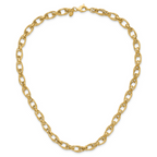 Leslie's 14K Polished Fancy Oval Link Necklace - Image 4