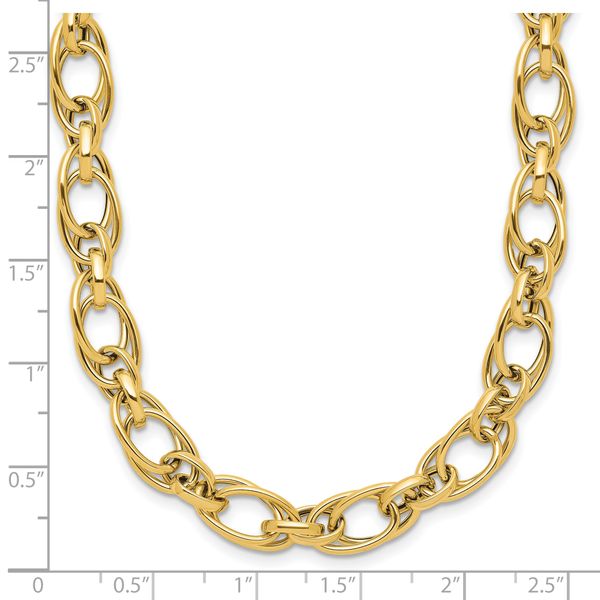 Leslie's 14K Polished Fancy Oval Link Necklace - Image 5