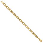Leslie's 14K Polished Fancy Oval Link Bracelet - Image 2
