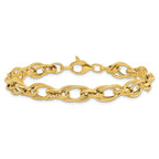 Leslie's 14K Polished Fancy Oval Link Bracelet - Image 3