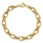 Leslie's 14K Polished Fancy Oval Link Bracelet - Image 4