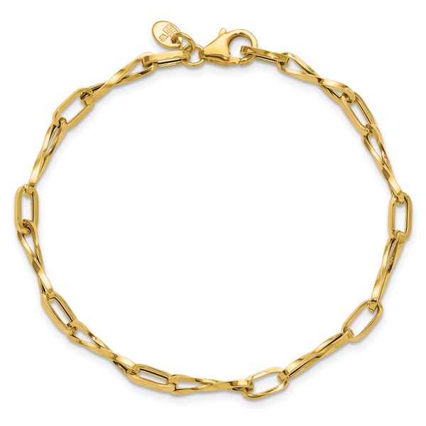 Leslie's 14K Polished Fancy Twisted Link Bracelet - Image 4