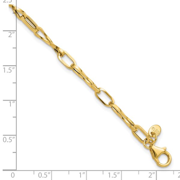 Leslie's 14K Polished Fancy Twisted Link Bracelet - Image 5
