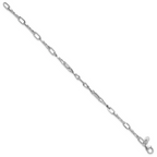 Leslie's 14K White Gold Polished Fancy Twisted Link Bracelet - Image 2