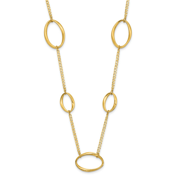 Leslie's 14k Polished Oval Link 20in Necklace - Image 2