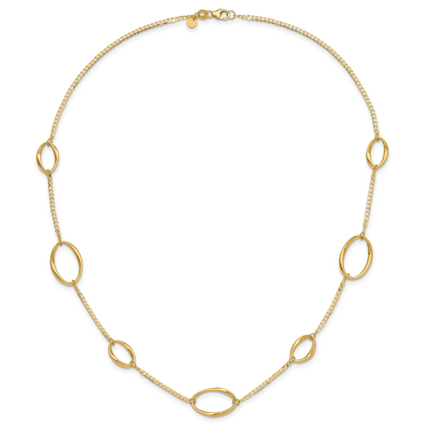 Leslie's 14k Polished Oval Link 20in Necklace - Image 4