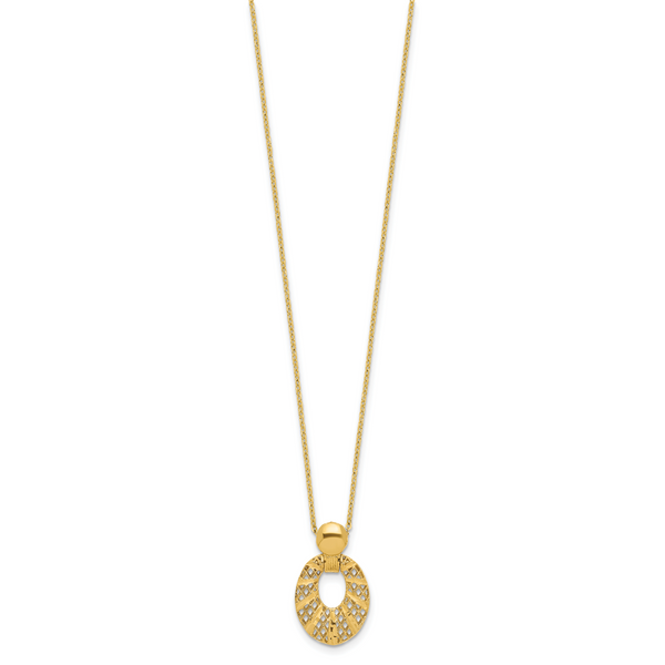 Leslie's 14k Polished D/C 16in w/2.25in ext. Necklace - Image 2