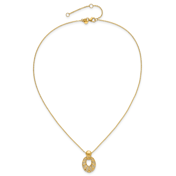 Leslie's 14k Polished D/C 16in w/2.25in ext. Necklace - Image 4