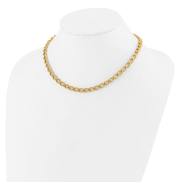 Leslie's 14K Polished Fancy Oval Link Necklace - Image 3