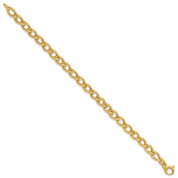 Leslie's 14K Polished Fancy Oval Link Bracelet - Image 2