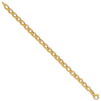 Leslie's 14K Polished Fancy Oval Link Bracelet - Image 2