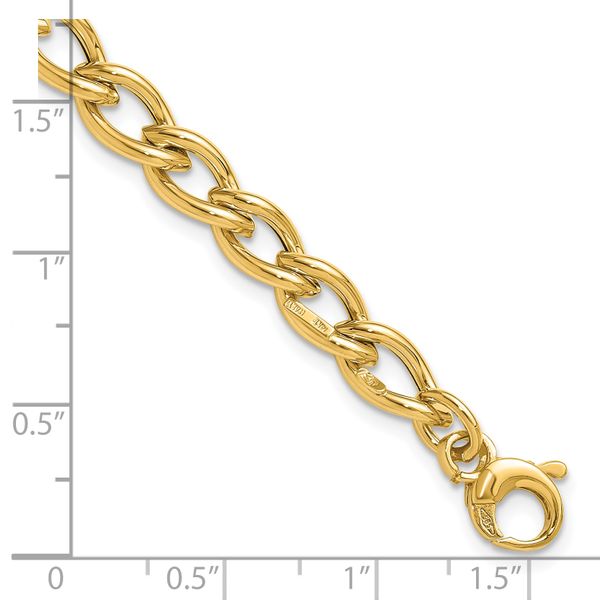 Leslie's 14K Polished Fancy Oval Link Bracelet - Image 5