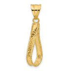 Leslie's 14K Polished and Diamond-cut Pendant